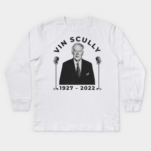 vin scully 1927 - 2022 Kids Long Sleeve T-Shirt